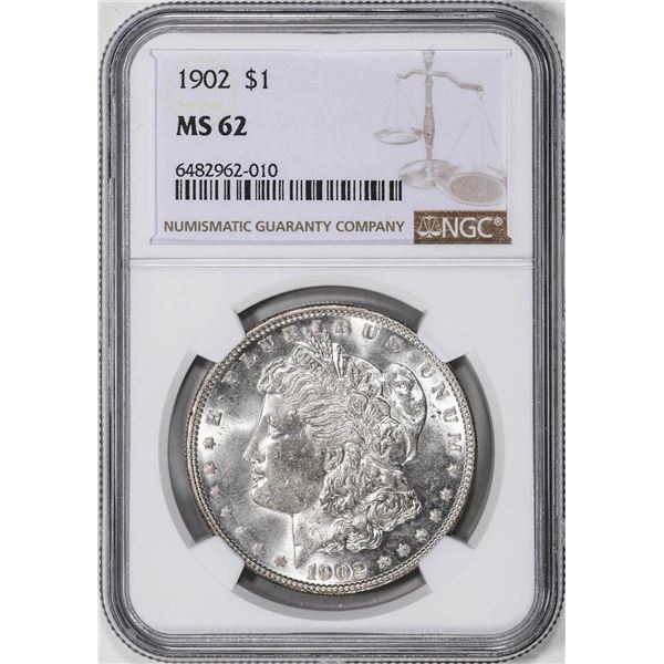 1902 $1 Morgan Silver Dollar Coin NGC MS62