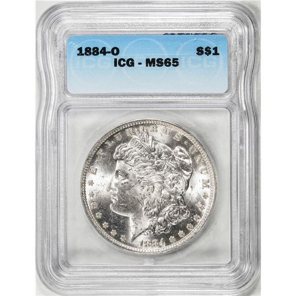 1884-O $1 Morgan Silver Dollar Coin ICG MS65