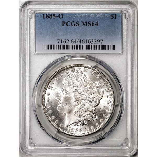 1885-O $1 Morgan Silver Dollar Coin PCGS MS64