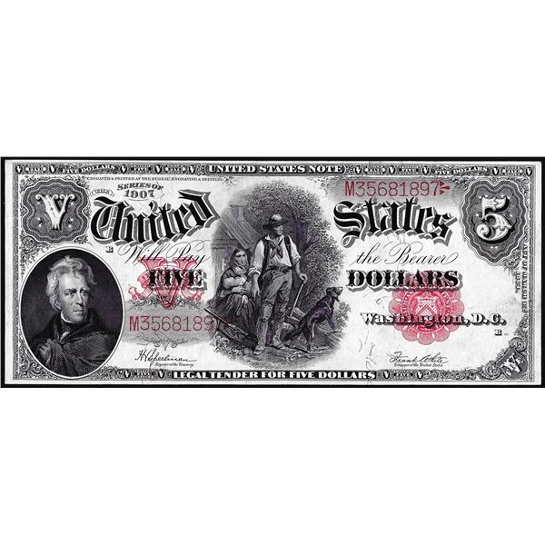 1907 $5 Woodchopper Legal Tender Note