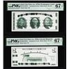 Image 1 : Set of Giori Test Note Washington & Lincoln Memorial PMG Superb Gem Unc 67EPQ