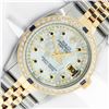 Rolex Men's Two Tone Diamond and Sapphire Datejust Wristwatch