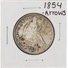 Image 1 : 1854 w/Arrows Seated Liberty Half Dollar Coin