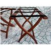 Image 1 : Qty 2 New Scarlett Luggage Racks, Solid Wood, Walnut Finish, 20.25" H