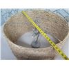 Image 8 : Ceiling Lamp w/ White Shade & Woven Outer-Shade 26" Dia, 16"H