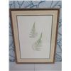 Image 2 : Leaf Artwork, Framed & Matted, 19"x25"