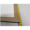 Image 8 : Trapezoid Dark Framed Wall Mirror 28" x 48" (adhesive stuck on front of mirror)