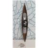 Image 1 : Wooden Canoe-Shaped Wall Sconce Lamp 32"L x 4"H