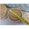 Image 10 : Qty 7 Japan Bargain Bamboo Steamers, Misc Sizes 3" - 12" Dia