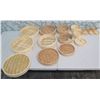 Image 1 : Qty 7 Japan Bargain Bamboo Steamers, Misc Sizes 3" - 12" Dia