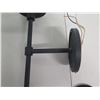 Image 3 : Black Wall-Mount Lamp w/ Round White Shade
