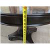 Image 11 : Wooden Round Table w/ Pedestal Base 44" Dia x 31"H