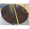 Image 9 : Wooden Round Table w/ Pedestal Base 44" Dia x 31"H