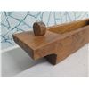 Image 2 : Long Natural Teak Bowl (Magazine Rack), Made in Indonesia 43" x 8" x 7"H