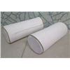 Image 1 : Qty 2 New Cylinder Bolster Pillows w/ Removable Cases 9" Dia, 21"H