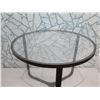 Image 2 : Round Two-Tier Espresso Side Table w/ Glass Top, 30" Dia, 26"H (Bistro Ht), Removable Glass