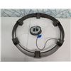 Image 2 : Round Black Ceiling Lamp, 29" Dia