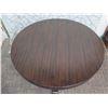 Image 2 : Wooden Round Table, Dark Wood 48" Dia, 31"H (Extension Leaf Not Included)