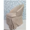 Image 2 : Rolling Curved Back Upholstered Chair w/ Skirt & Hook 23"x21"x34"H