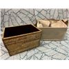Image 1 : Qty 2 New Natural Woven Baskets by Pigeon & Poodle, 16.5” x 14.5” x 9.75”H