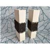 Image 3 : Pair of Wall-Mount Sconce Lamps w/ Metal Band Accent 6.25”W x 3.5”D x 17”H