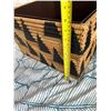 Image 8 : Qty 2 New Natural Woven Baskets, w/ Triangular Design by Pigeon & Poodle, 16.5 X 16.5 X 9.75H