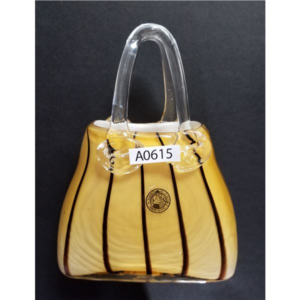 Decorative Glass Pieces Featuring Realistic Glass Purse (A0615)