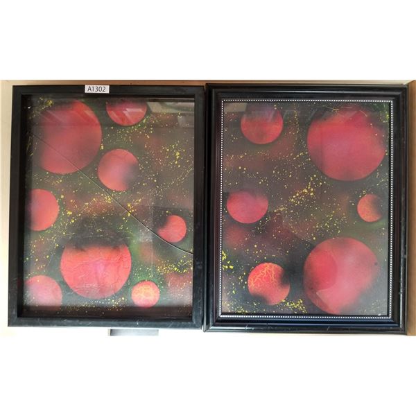 Framed Spray Paint Art (Set of 2) (Damaged Frames) (A1302)