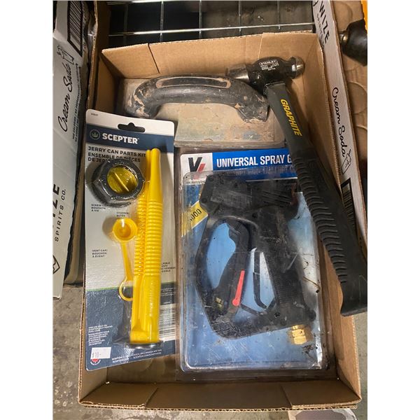 Spray gun, graphite hammer etc