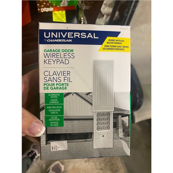 Garage door wireless key pad