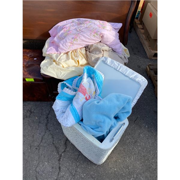 Laundry basket and bedding