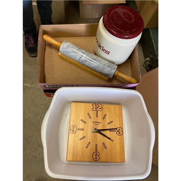 Cookie jar, clock rolling pin etc