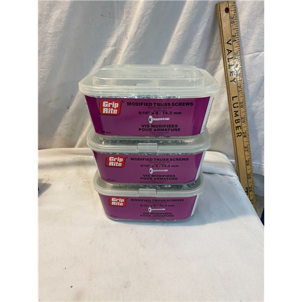 3 new pks modified truss screws