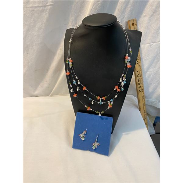 Necklace and earrings