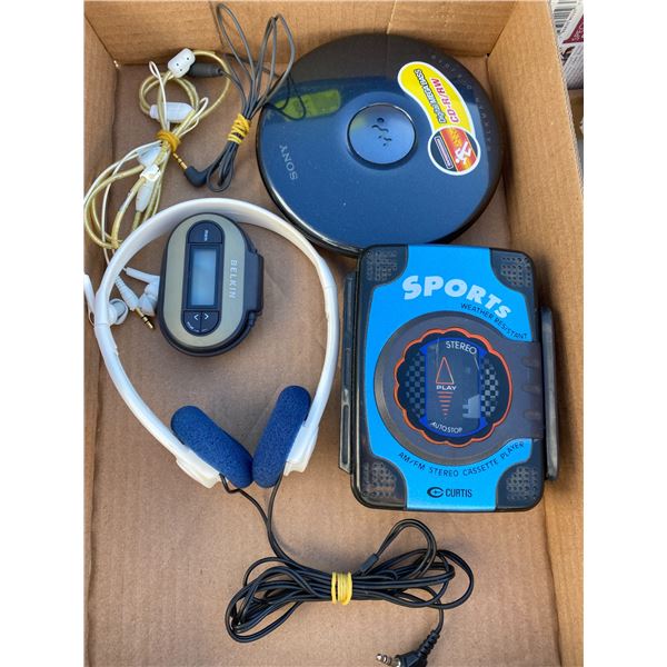 Assorted disc,tape players