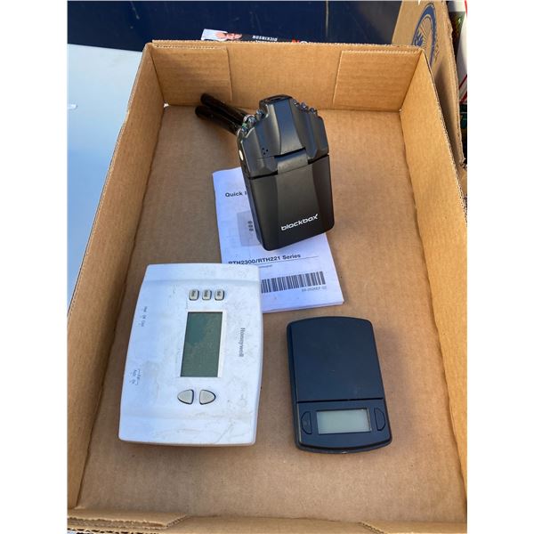 Thermostat, scale and black box