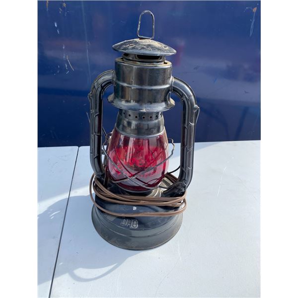 Lamp converted to electric