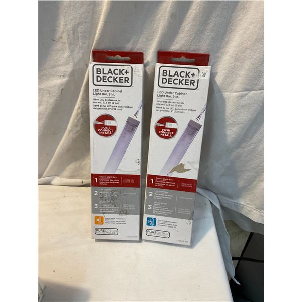 Black and decker LED under cabinet light bars 9"