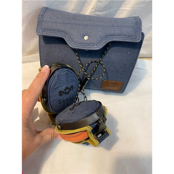 Bob Marley head phones in soft case