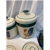 Image 3 : Vintage pottery canisters rooster motif