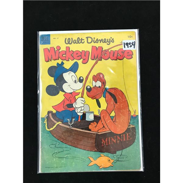1954 DELL COMICS WALT DISNEY'S MICKEY MOUSE NO. 37