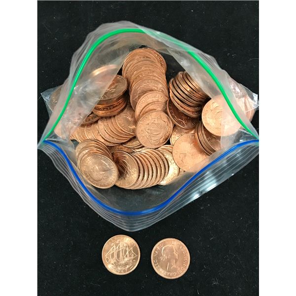 LOT OF UNCIRCULATED BRITISH HALF PENNIES