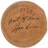 Image 1 : JOE COLLINS SIGNED 1955 LEATHER BASEBALL (BECKETT COA)