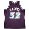 Image 1 : CARL MALONE SIGNED UTAH JAZZ MITCHELL AND NESS SWINGMAN JERSEY (BECKETT COA)