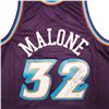 Image 2 : CARL MALONE SIGNED UTAH JAZZ MITCHELL AND NESS SWINGMAN JERSEY (BECKETT COA)