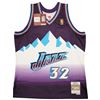 Image 4 : CARL MALONE SIGNED UTAH JAZZ MITCHELL AND NESS SWINGMAN JERSEY (BECKETT COA)