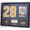 Image 1 : LTD. EDITION MARSHALL FAULK SIGNED AND FRAMED JERSEY NUMBER DISPLAY
