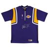 Image 1 : MAGIC JOHNSON SIGNED VINTAGE STYLE WARM UP JERSEY (BECKETT COA)