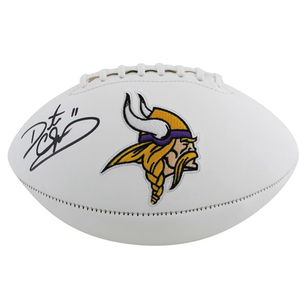 DANTE CULPEPPER SIGNED MINNESOTA VIKINGS LEATHER FOOTBALL (BECKETT COA)