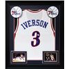 Image 1 : ALLEN IVERSON SIGNED AND CUSTOM FRAMED 76ERS JERSEY (BECKETT COA)